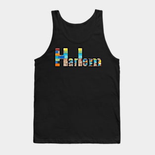 Harlem Texted Based | Colorful Abstract Brick Design Tank Top